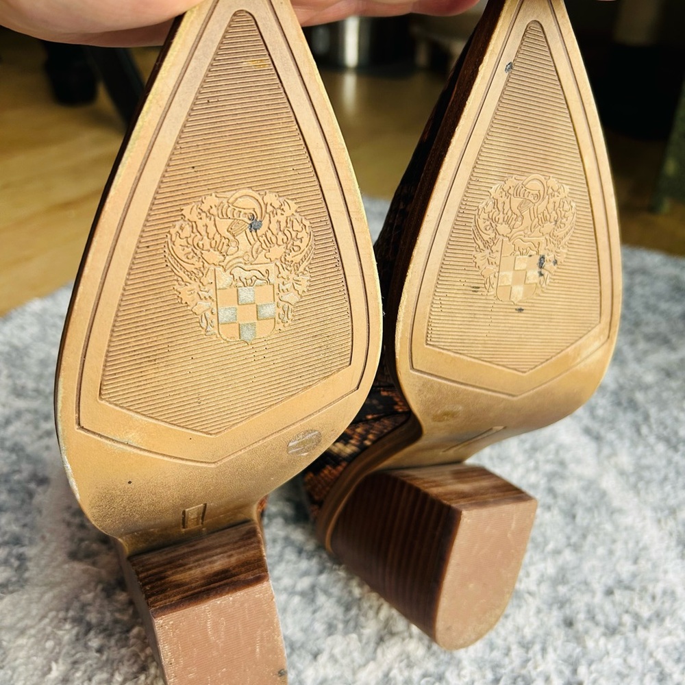 Vince Camuto Brown Snakeskin Ankle Booties - Picture 8 of 8